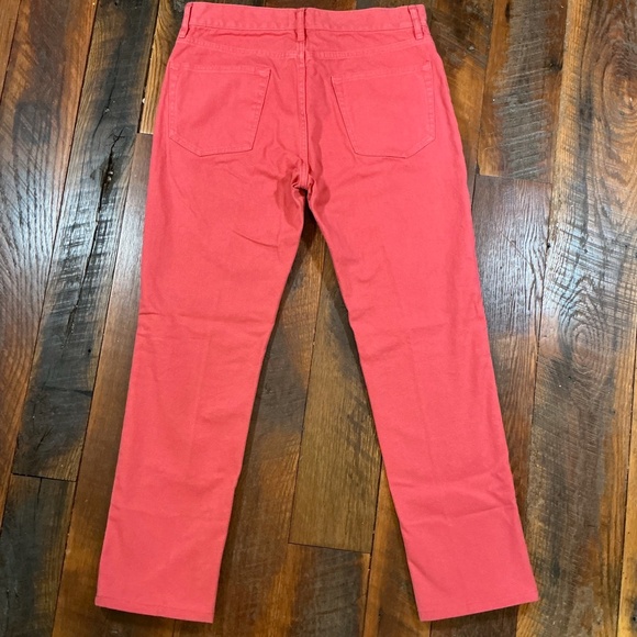 Sid Mashburn Slim Straight 5-Pocket Pants Vermillion Red Canvas 32x30 - Picture 7 of 12